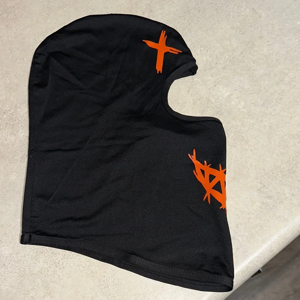 Black and Orange Balaclava